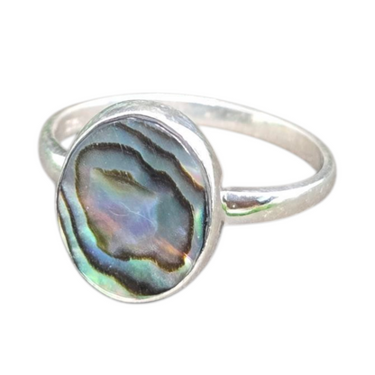 Abalone Shell s925 Ring sz9