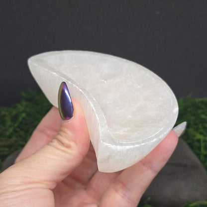 Selenite Moon Charging Offering Bowl 4"
