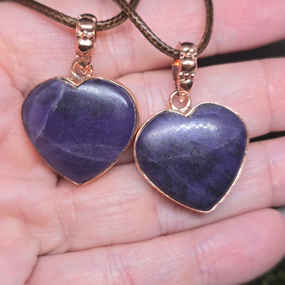 Lolite Copper Pendant Necklace