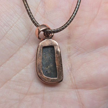 Gold Sapphire Copper Pendant Necklace