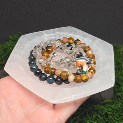 Selenite Hexagon Decorative Bowl (5")