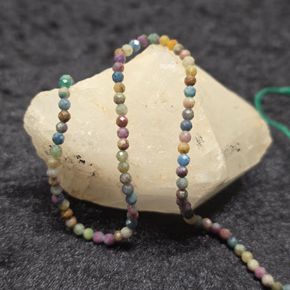 Watermelon Tourmaline Bead Strand | 3mm | High Quality