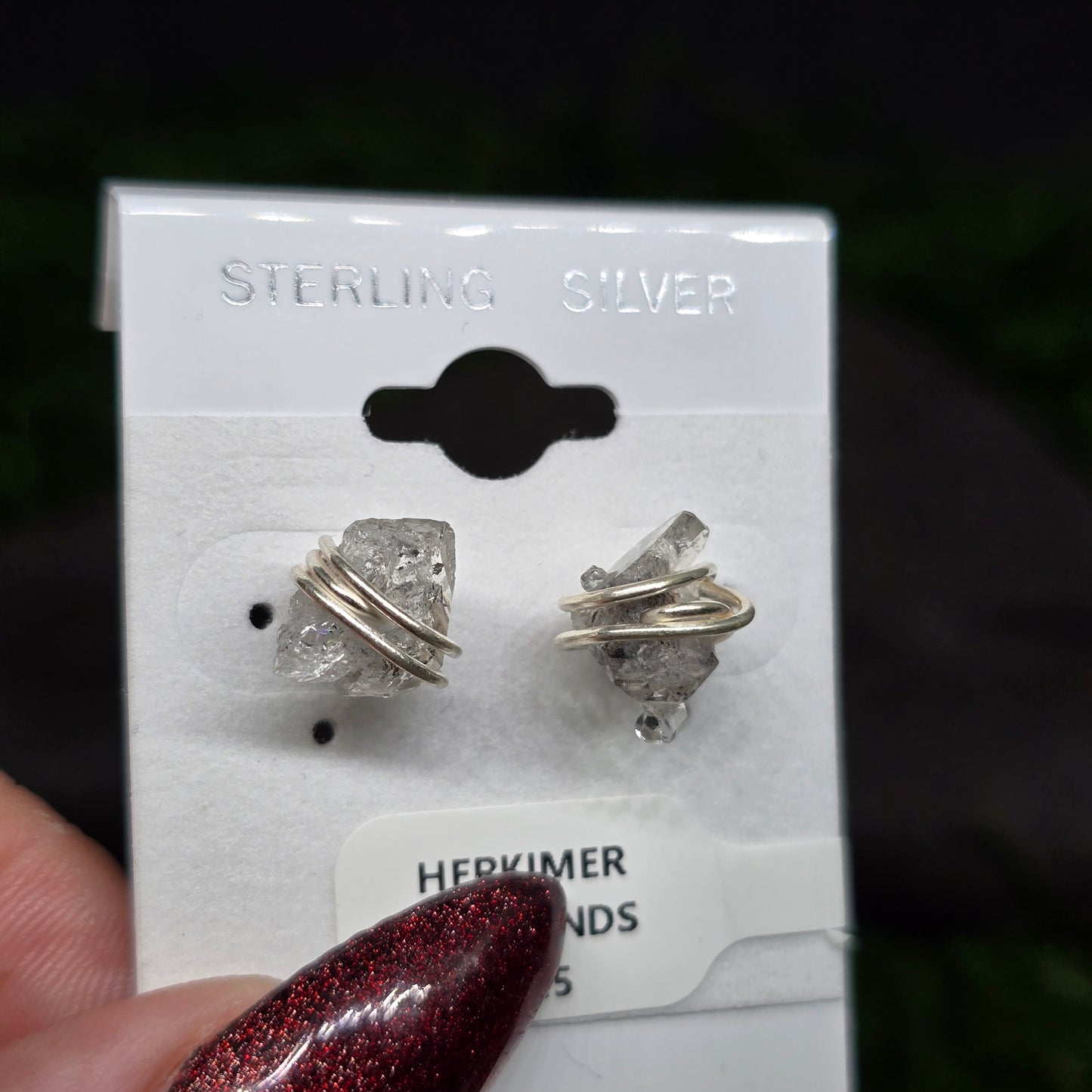 Herkimer Diamond Sterling Silver Stud Earrings