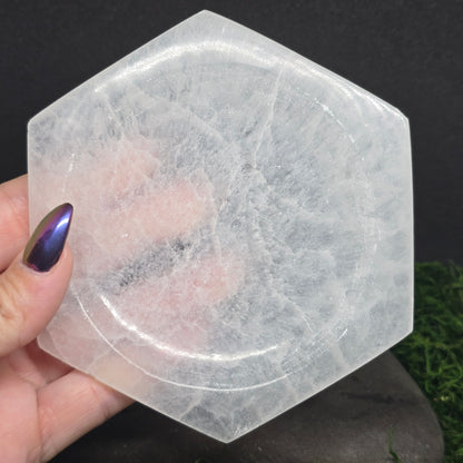 Selenite Hexagon Decorative Bowl (5")