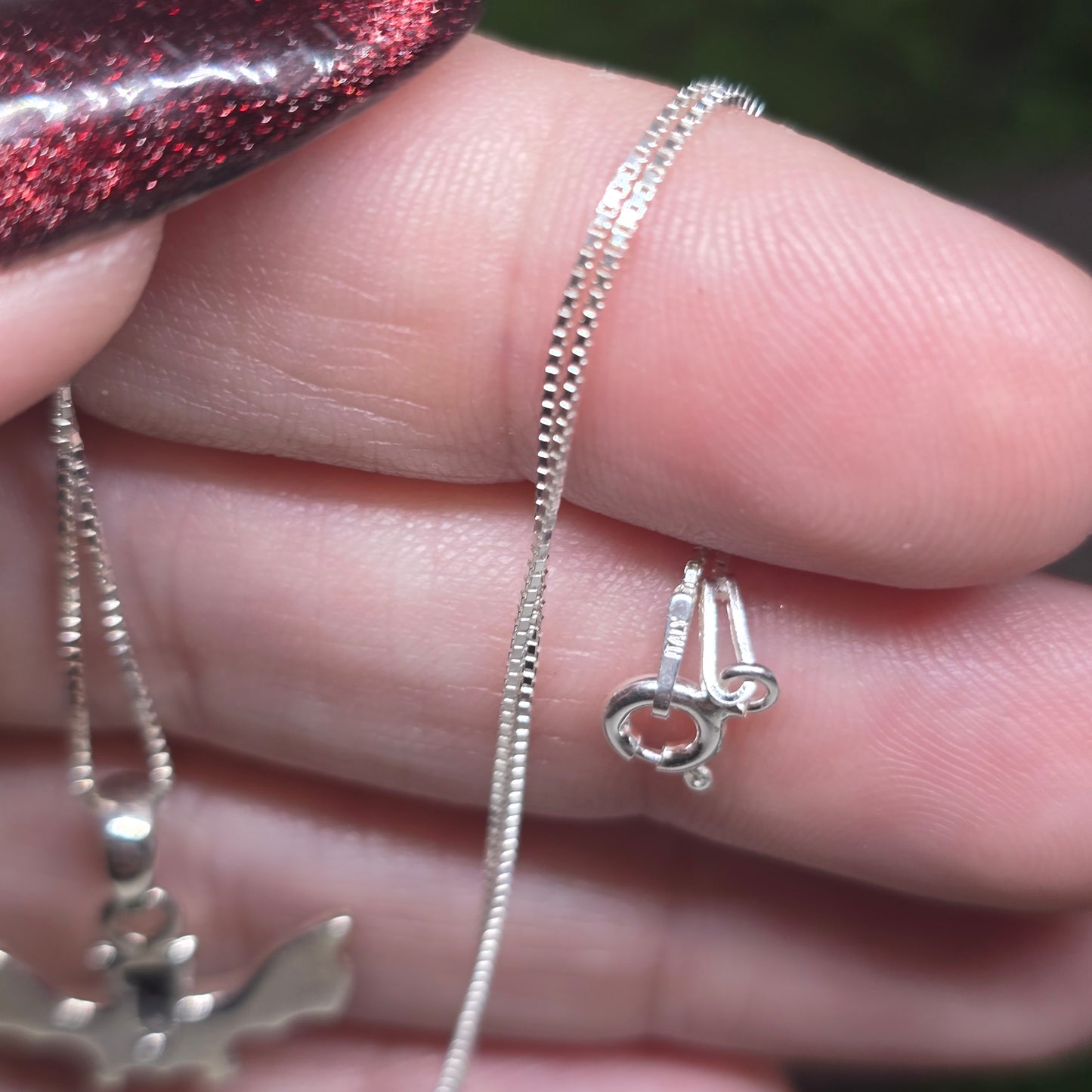 Bat s925 Necklace | 20" Sterling Silver Chain