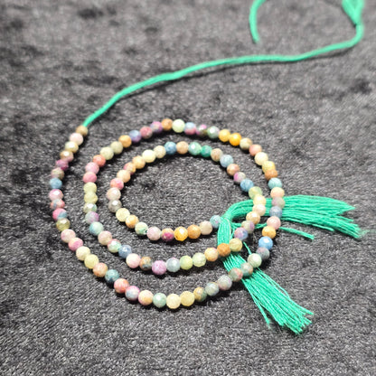 Watermelon Tourmaline Bead Strand | 3mm | High Quality