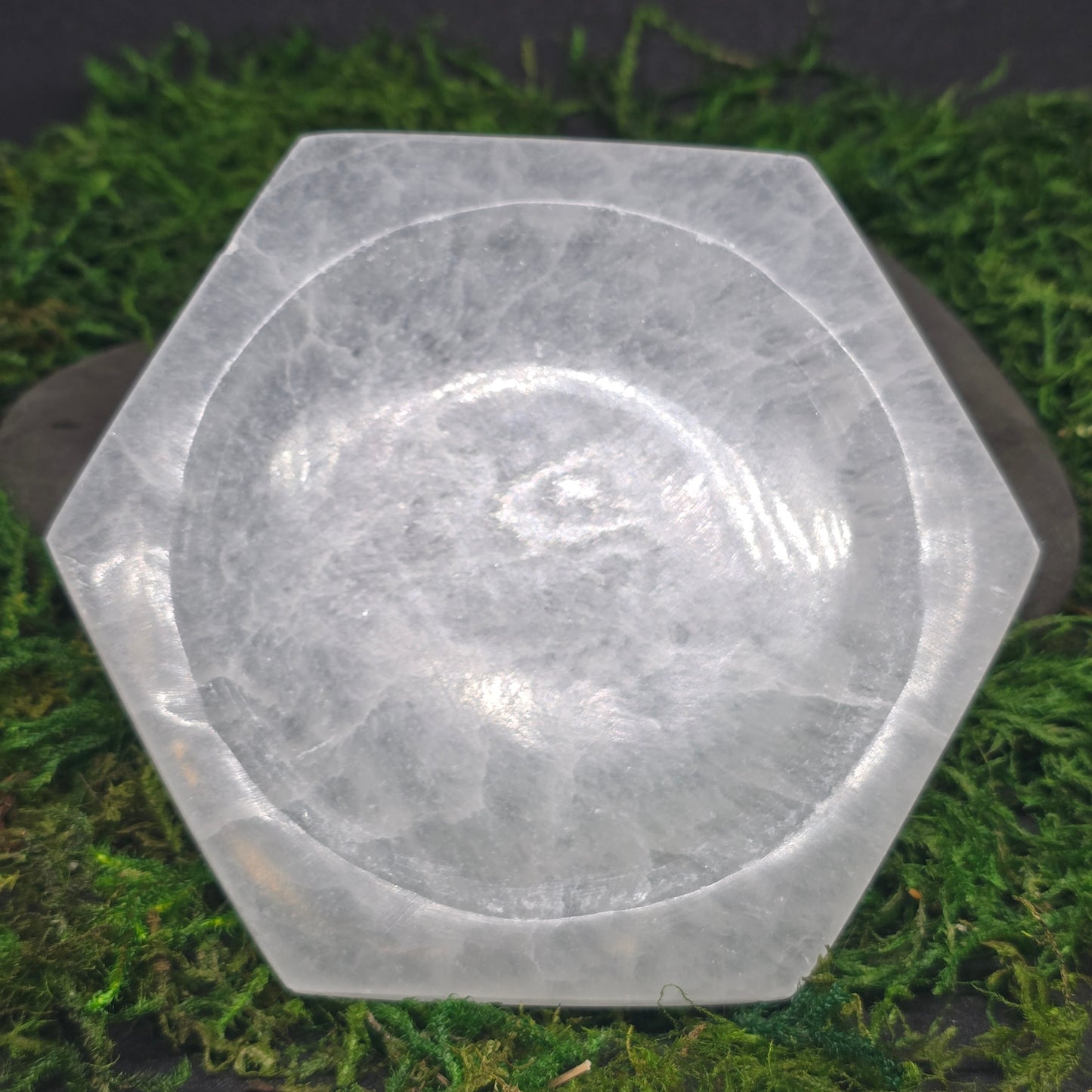 Selenite Hexagon Decorative Bowl (5")
