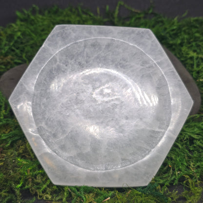 Selenite Hexagon Decorative Bowl (5")