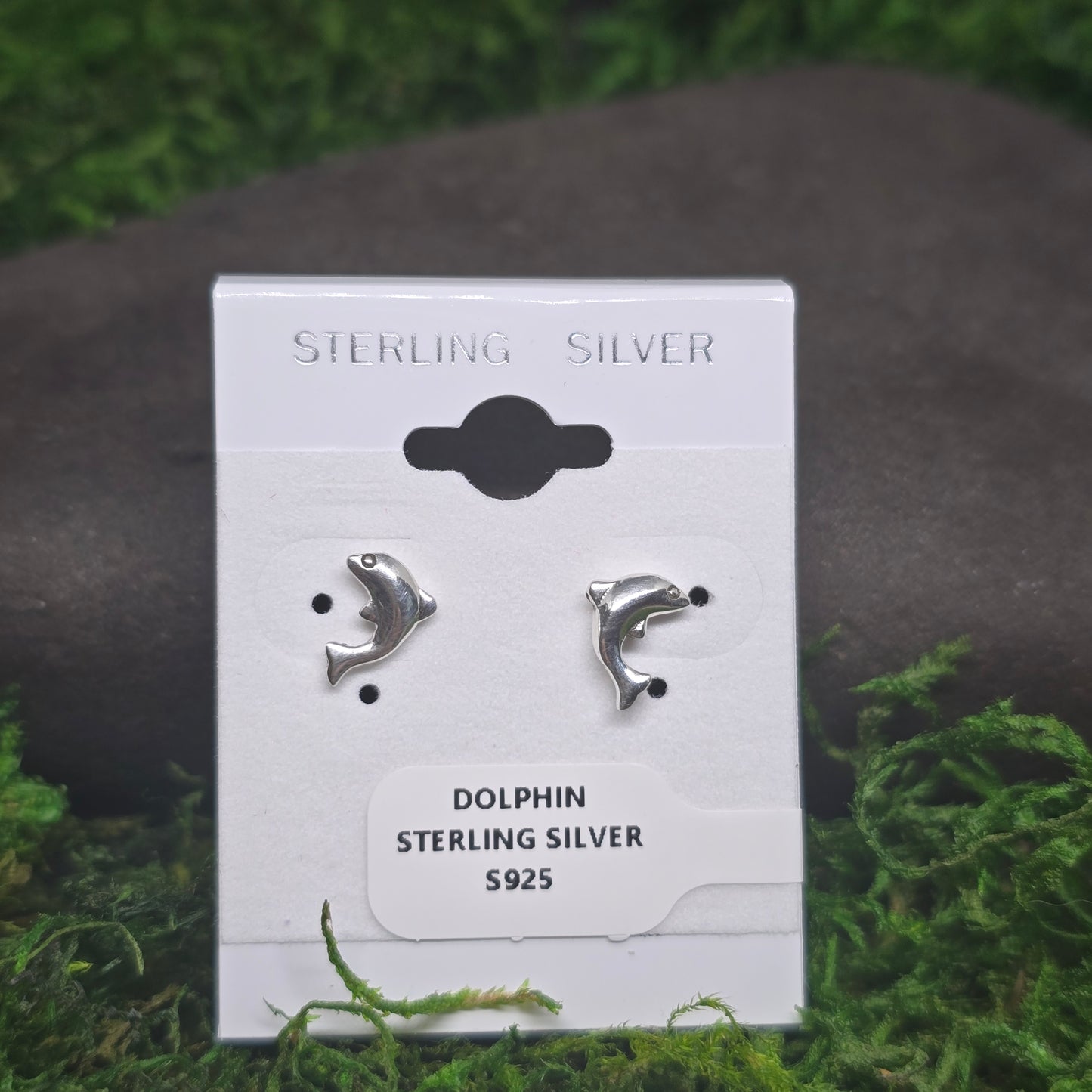 Dolphin Sterling Silver Stud Earrings