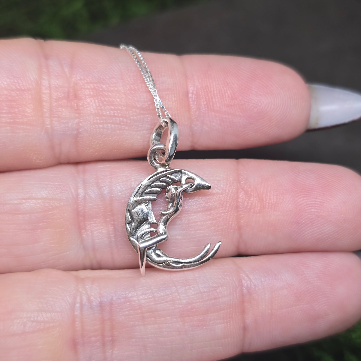 Moon & Swivel Woman S925 Necklace