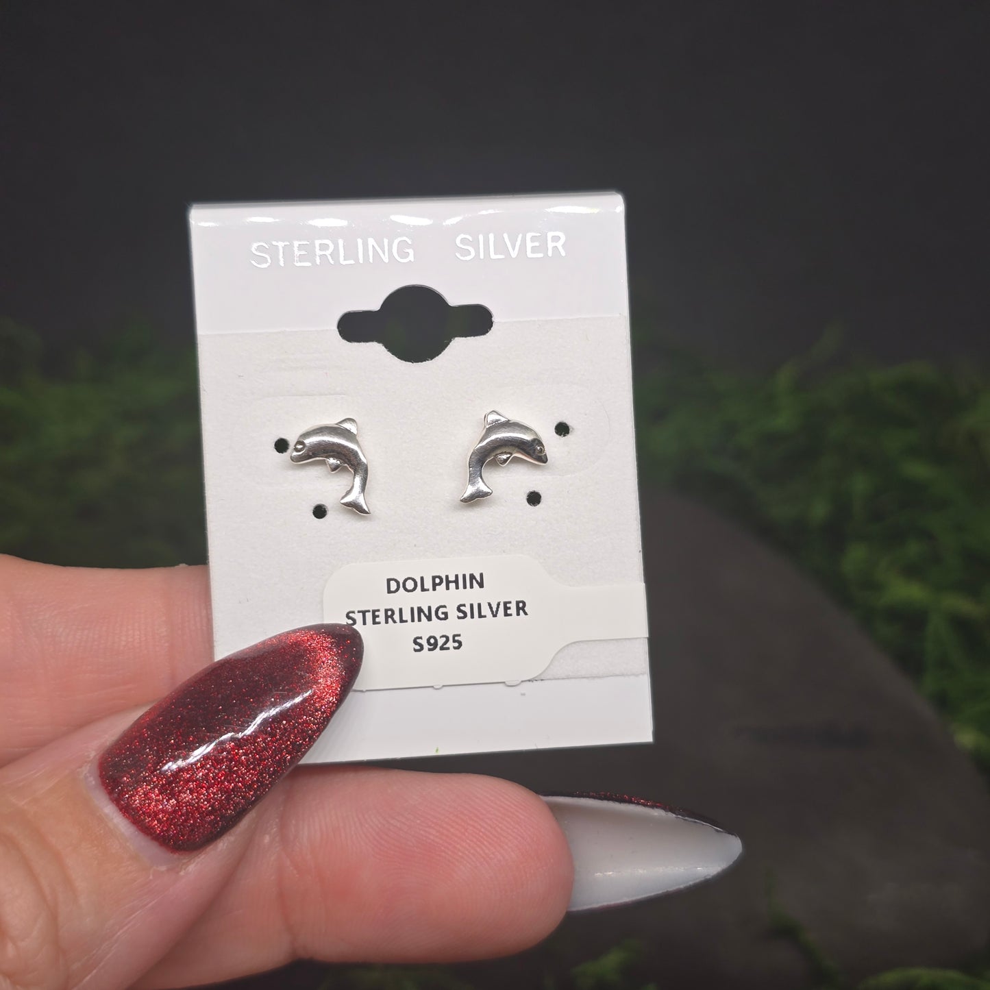 Dolphin Sterling Silver Stud Earrings