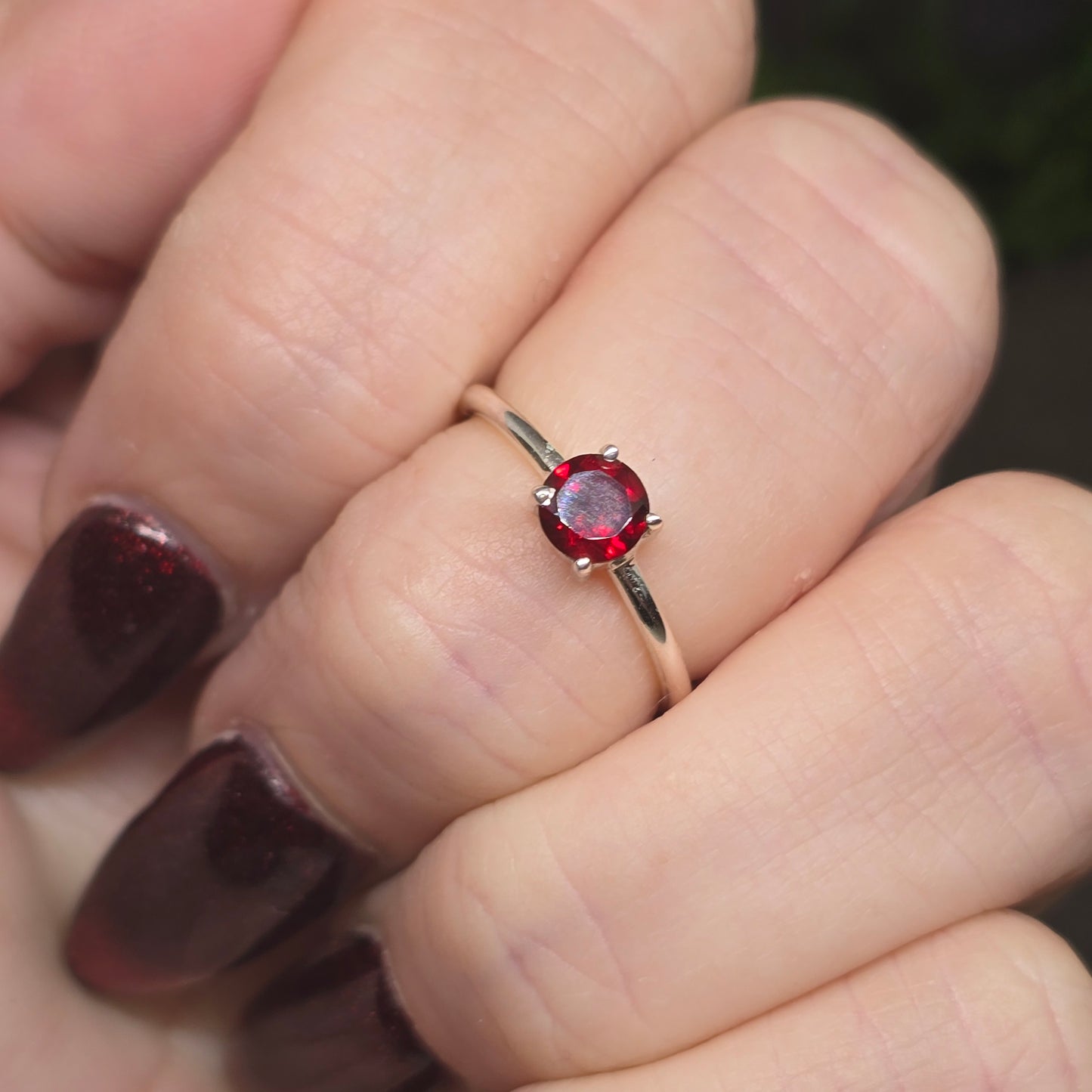 Garnet s925 Ring sz6