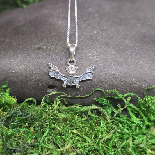 Bat s925 Necklace | 20" Sterling Silver Chain