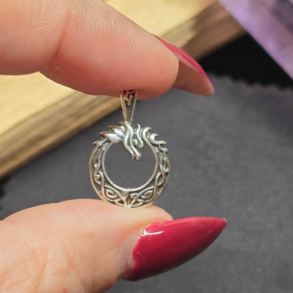 Celtic Dragon Pendant | Antique Sterling Silver (S925)