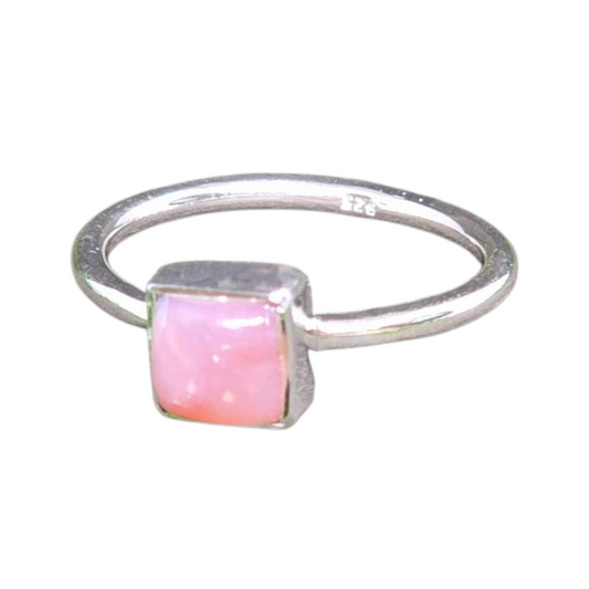Pink Opal s925 Ring sz5