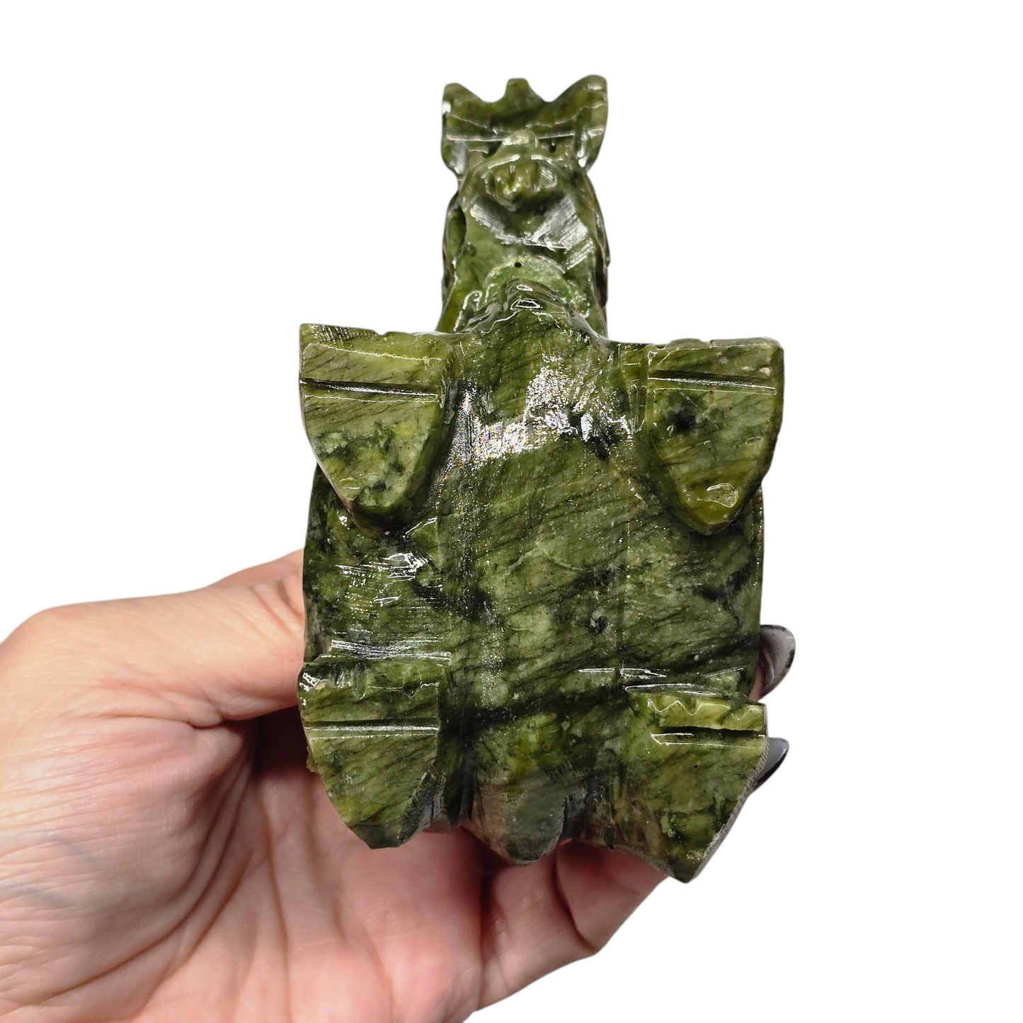 Nephrite Jade Dragon Turtle Chinese Feng Shui Stone I