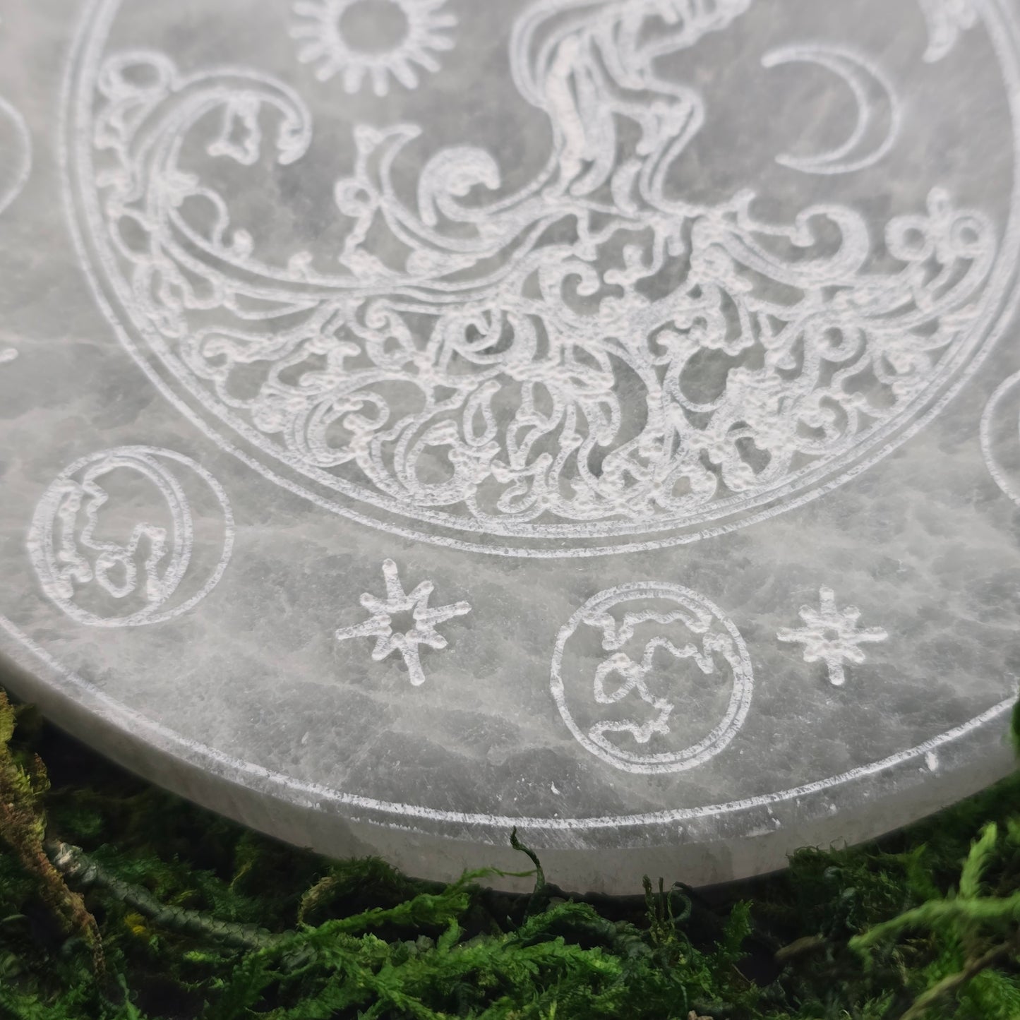 Selenite Tree of Life Decorative Plate (5.5")