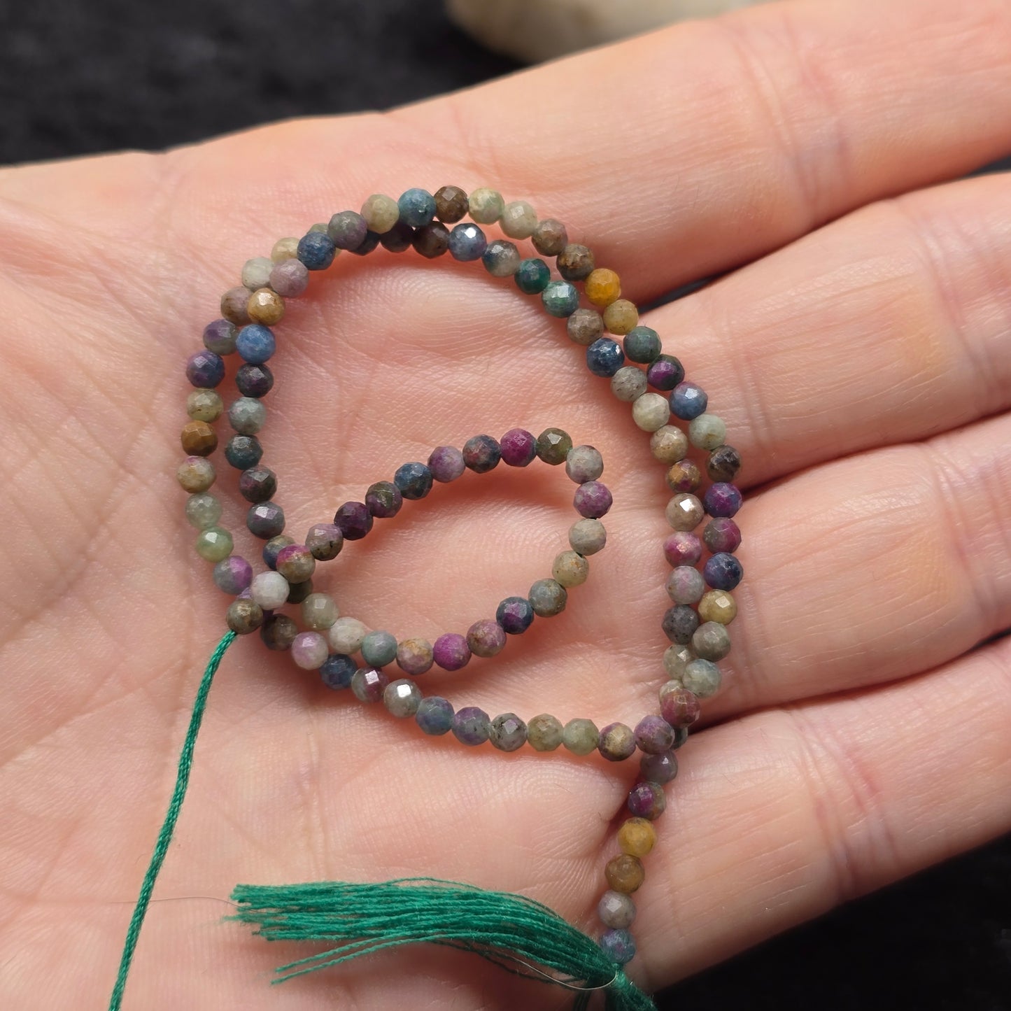 Watermelon Tourmaline Bead Strand | 3mm | High Quality