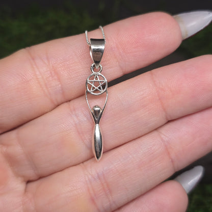 Pentacle w/ Goddess S925 Necklace