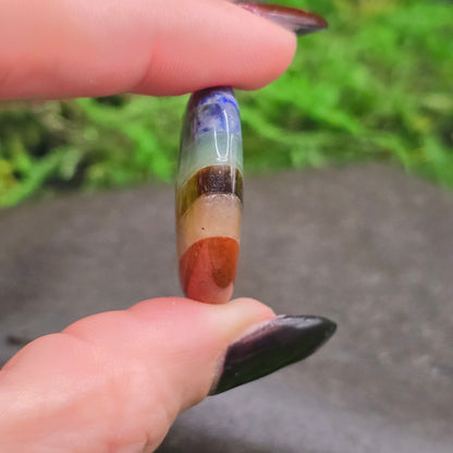 7 Chakra Celestial Crescent Moon Crystal Pendant