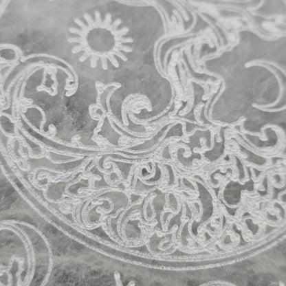 Selenite Tree of Life Decorative Plate (5.5")