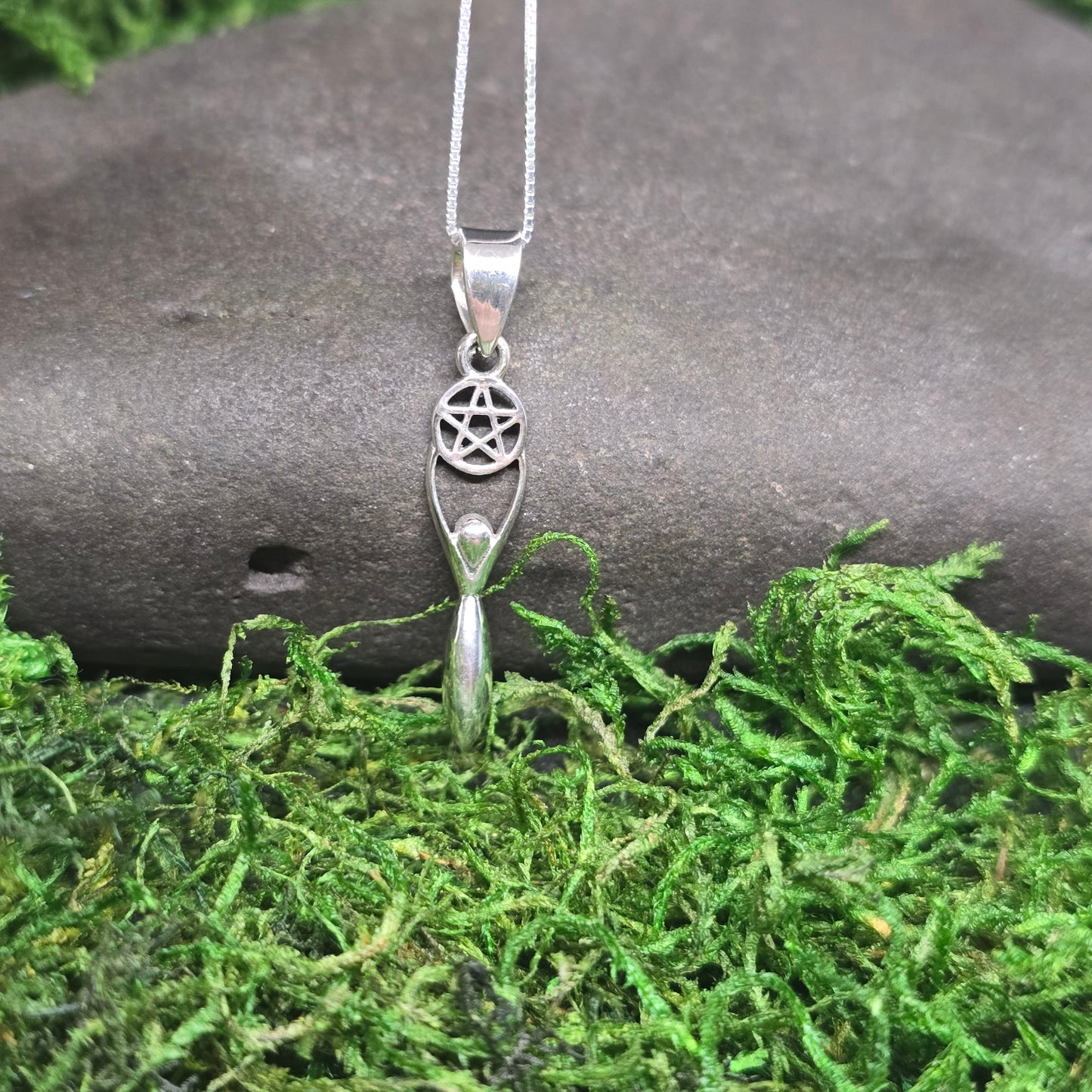 Pentacle w/ Goddess S925 Necklace