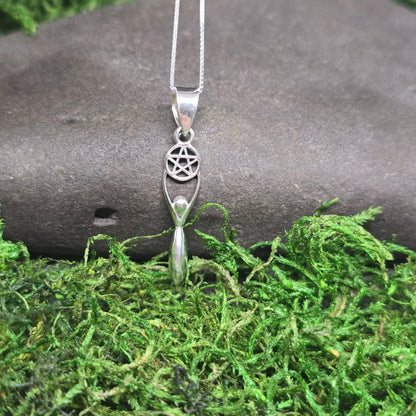 Pentacle w/ Goddess S925 Necklace