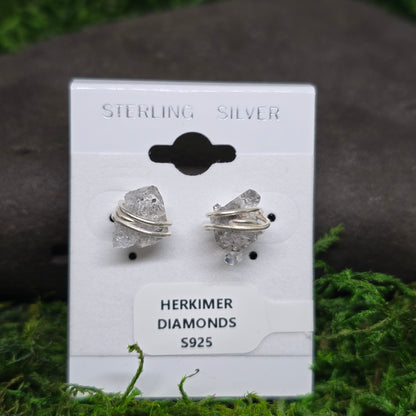 Herkimer Diamond Sterling Silver Stud Earrings