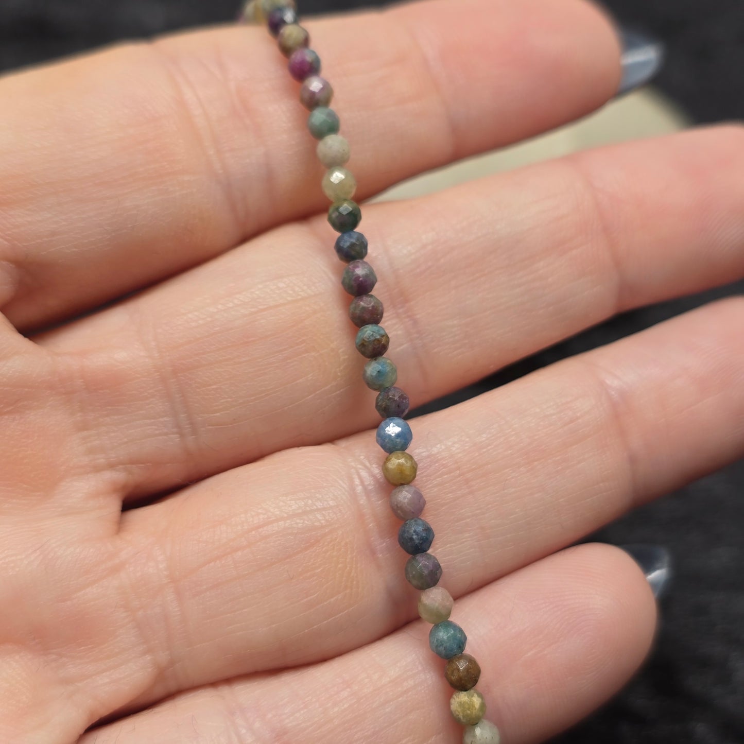 Watermelon Tourmaline Bead Strand | 3mm | High Quality