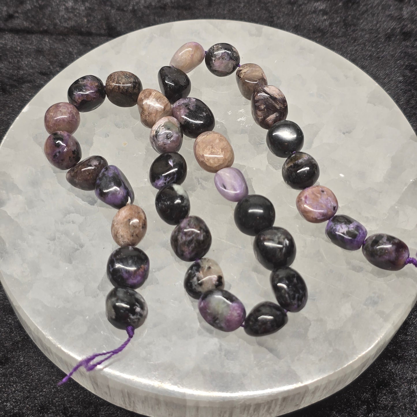 Charoite Nugget Bead Strand