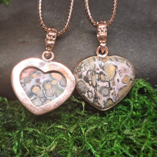 Leopardskin Jasper Copper Pendant Necklace