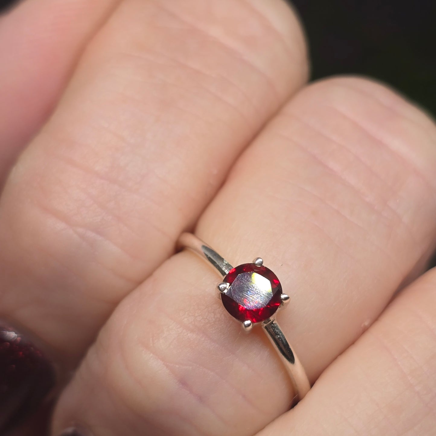Garnet s925 Ring sz6