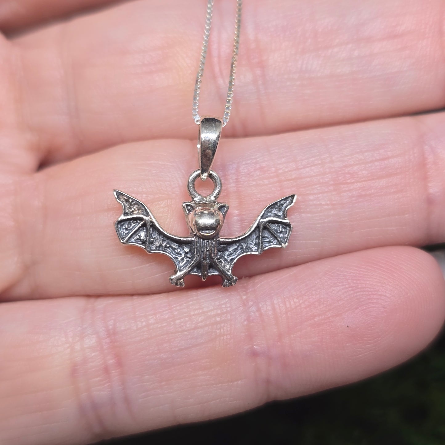 Bat s925 Necklace | 20" Sterling Silver Chain