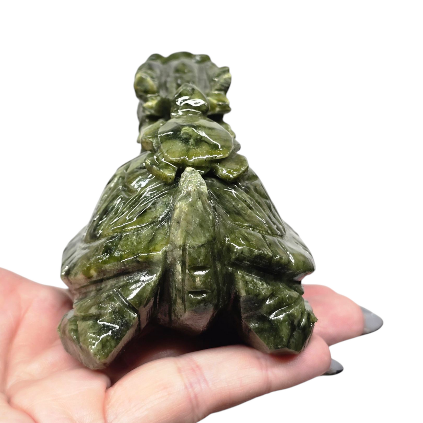 Nephrite Jade Dragon Turtle Chinese Feng Shui Stone I