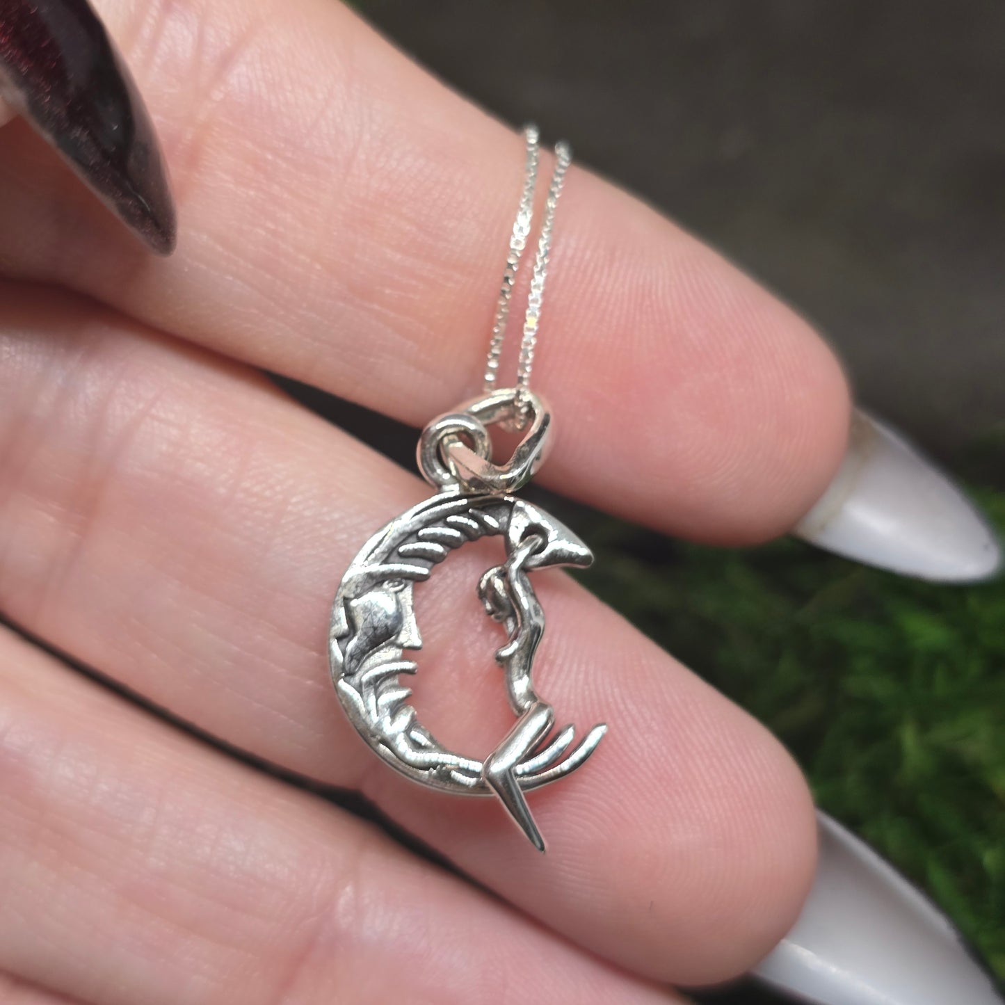 Moon & Swivel Woman S925 Necklace