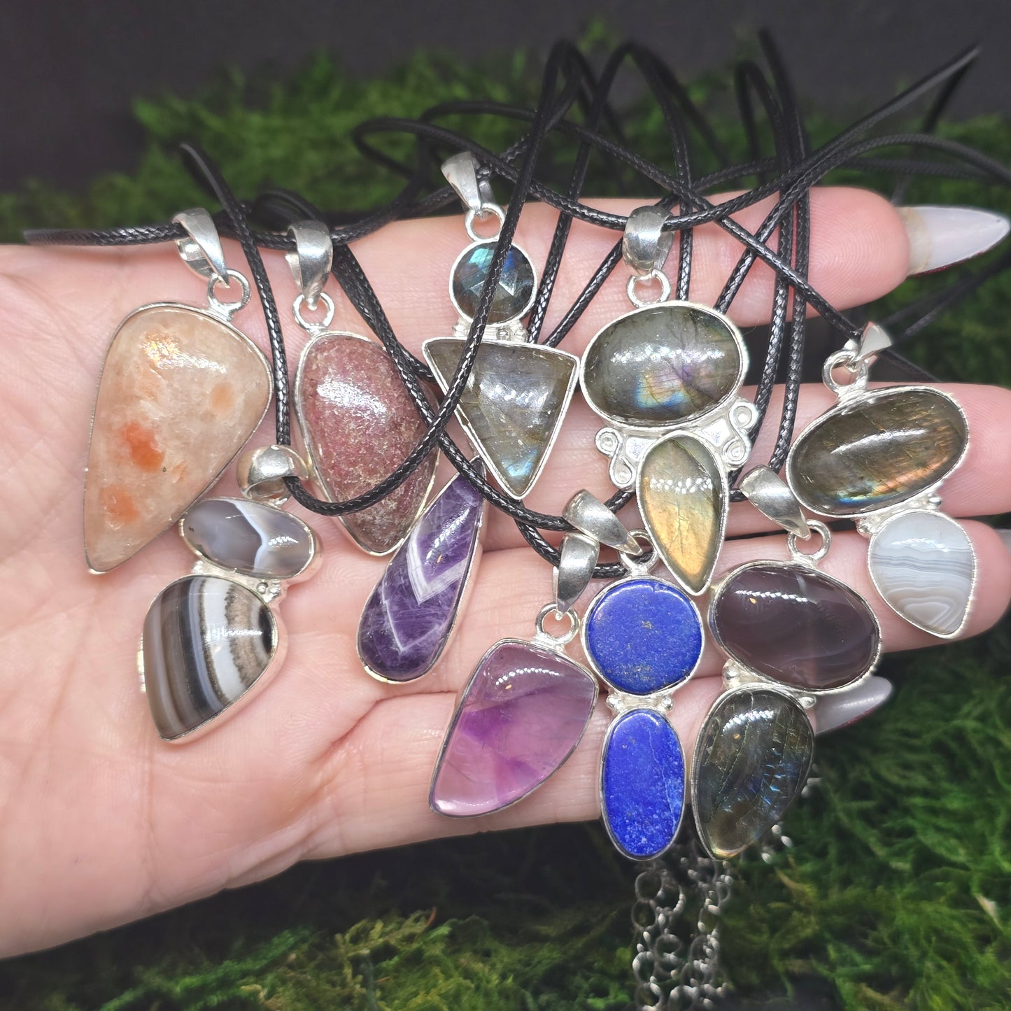 Various Crystal Pendant Necklaces