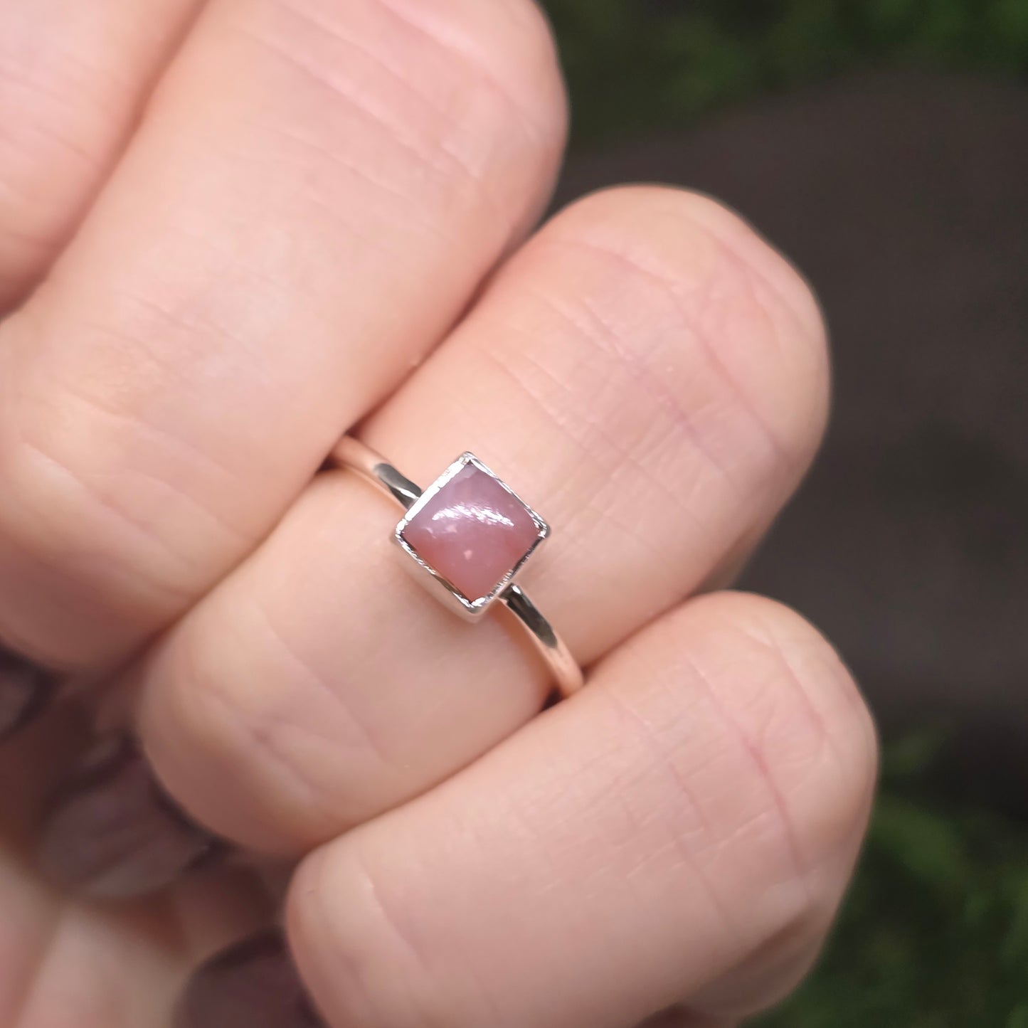 Pink Opal s925 Ring sz5
