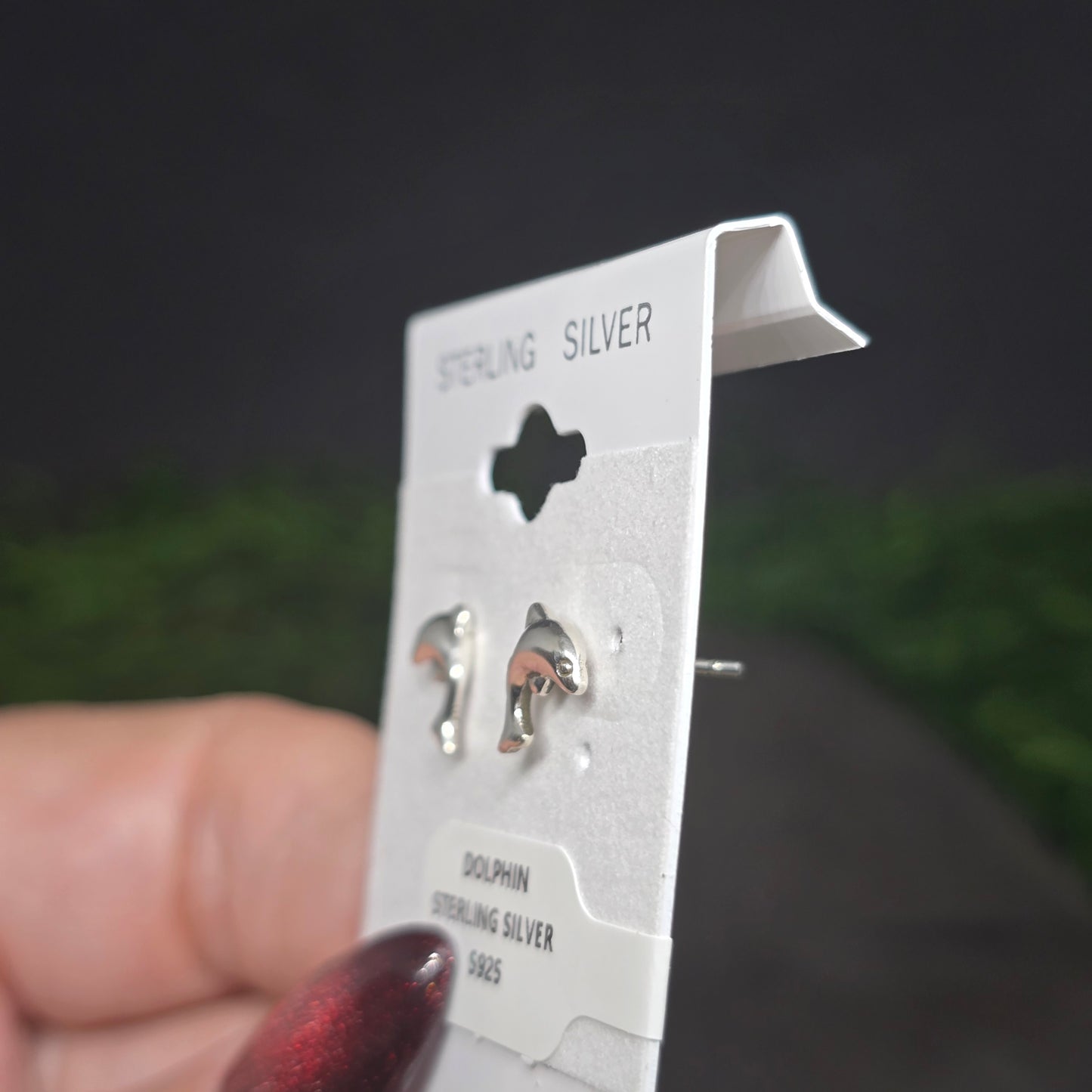 Dolphin Sterling Silver Stud Earrings