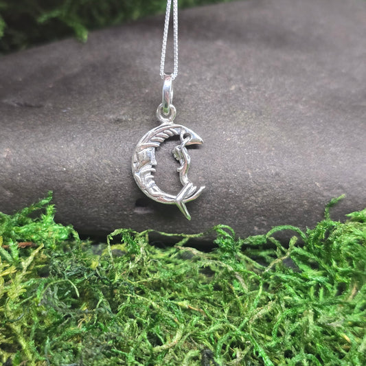 Moon & Swivel Woman S925 Necklace