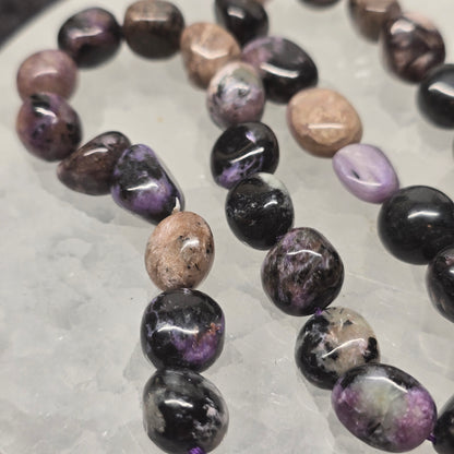 Charoite Nugget Bead Strand