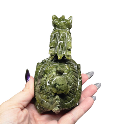 Nephrite Jade Dragon Turtle Chinese Feng Shui Stone I