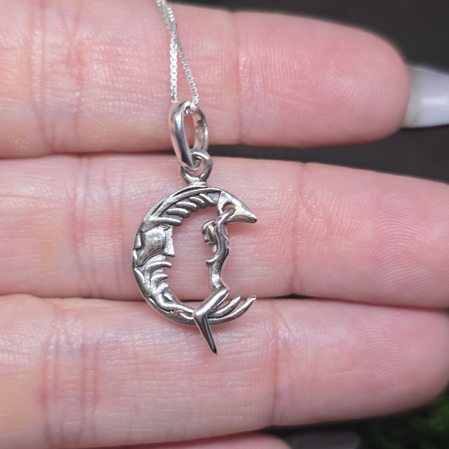 Moon & Swivel Woman S925 Necklace