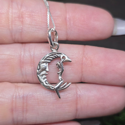 Moon & Swivel Woman S925 Necklace