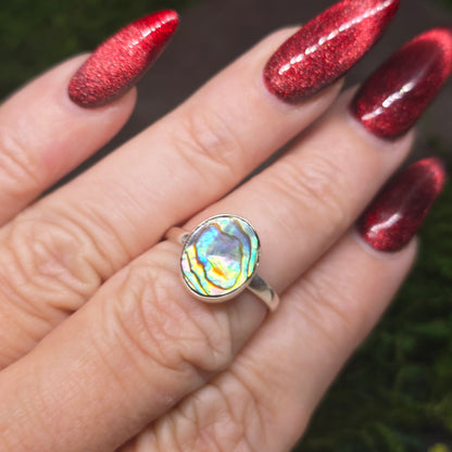 Abalone Shell s925 Ring sz9