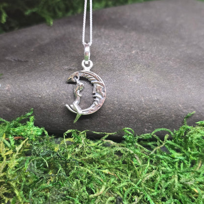 Moon & Swivel Woman S925 Necklace