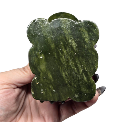 1.4lb Jade Money Toad Frog | Natural Crystal Carved & Polished Stone II