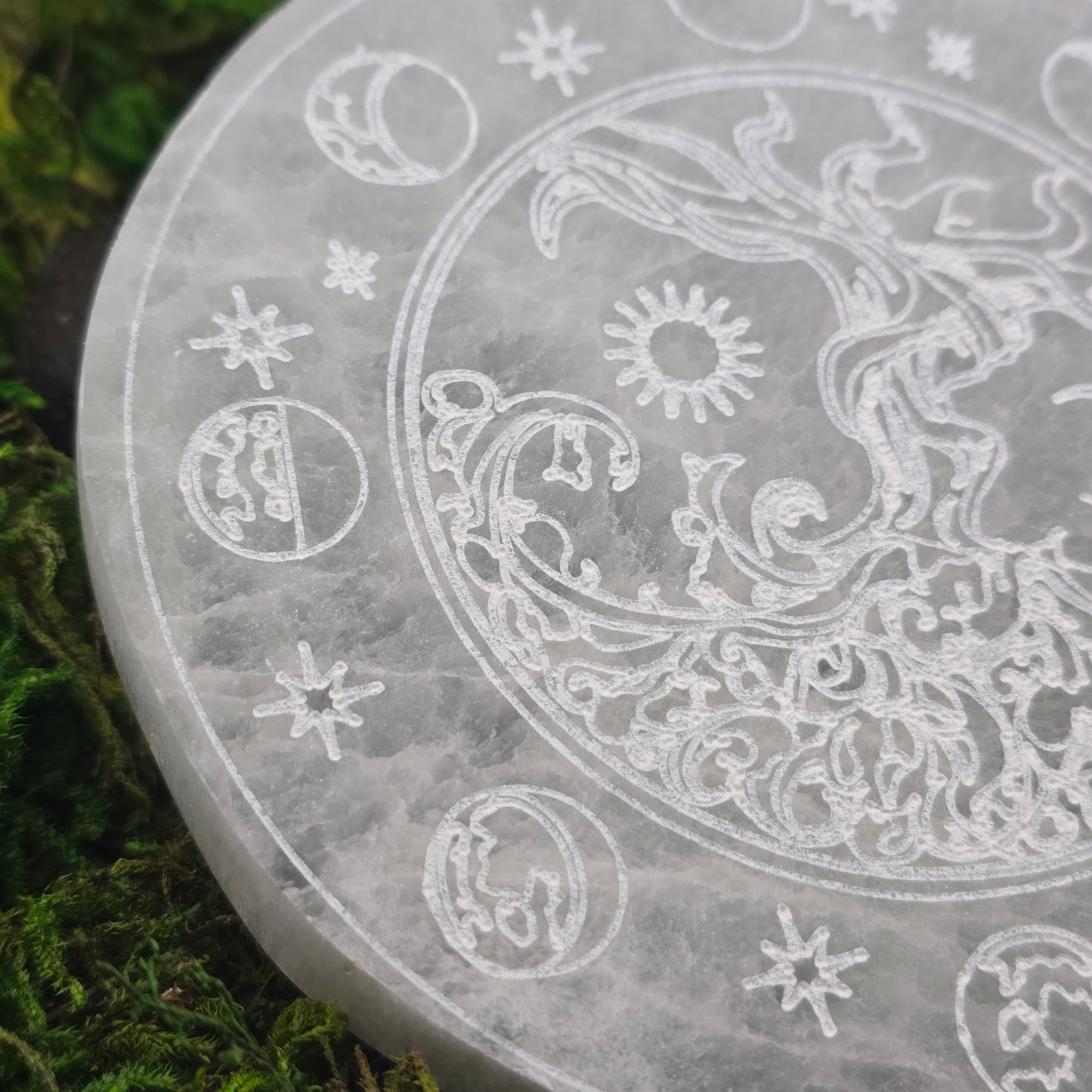 Selenite Tree of Life Decorative Plate (5.5")