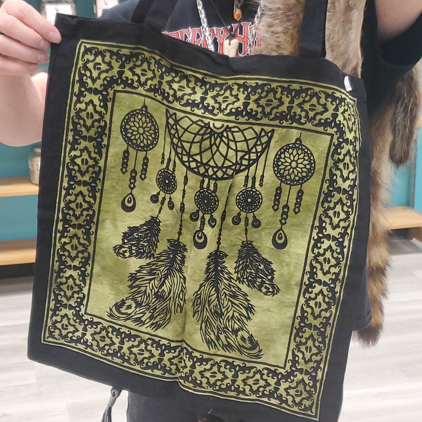 Dream Catcher Green Tote Bag