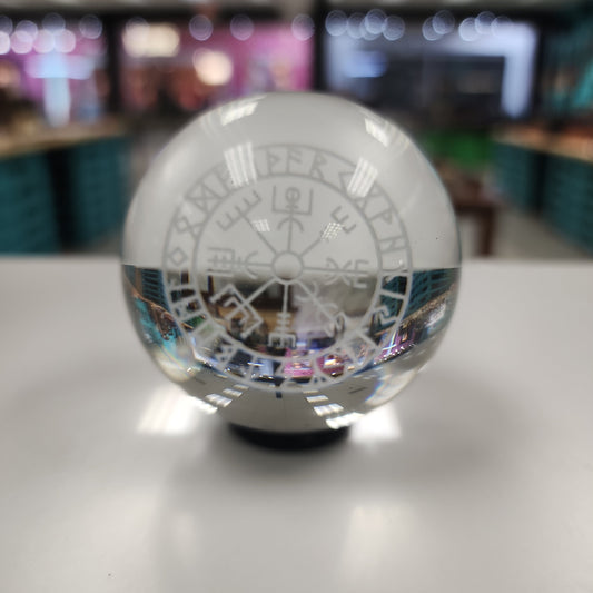 Vegvisir Glass Etched Sphere