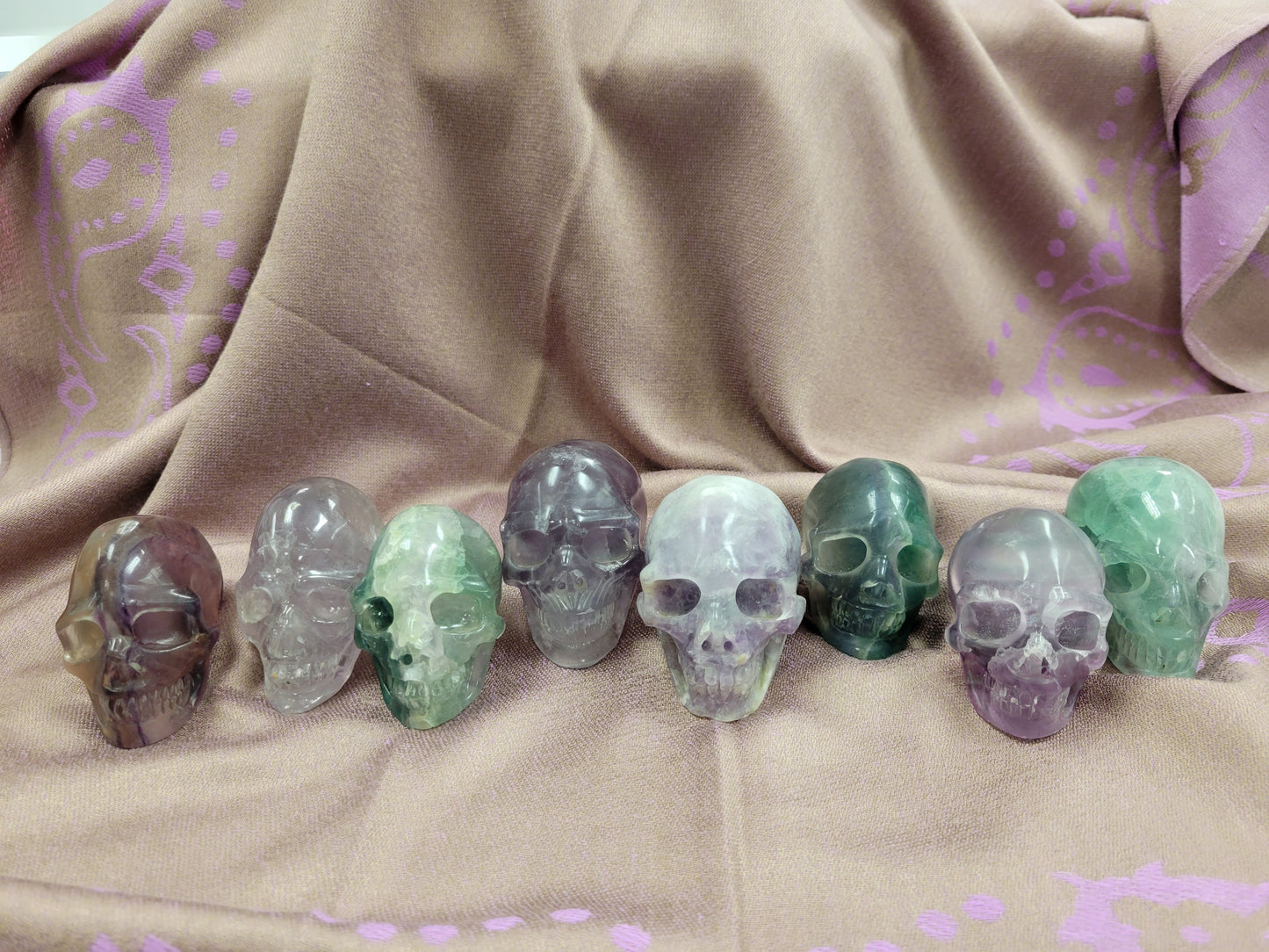 Small Fluorite Crystal Skulls